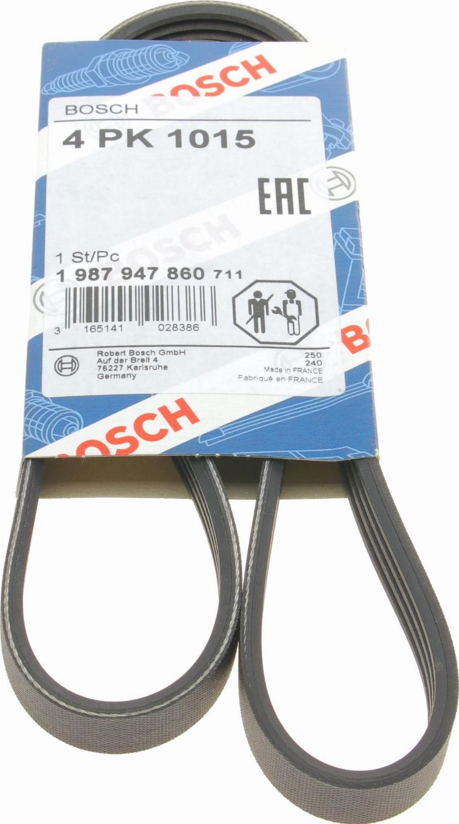 BOSCH 1 987 947 860 - V-Ribbed Belt autospares.lv