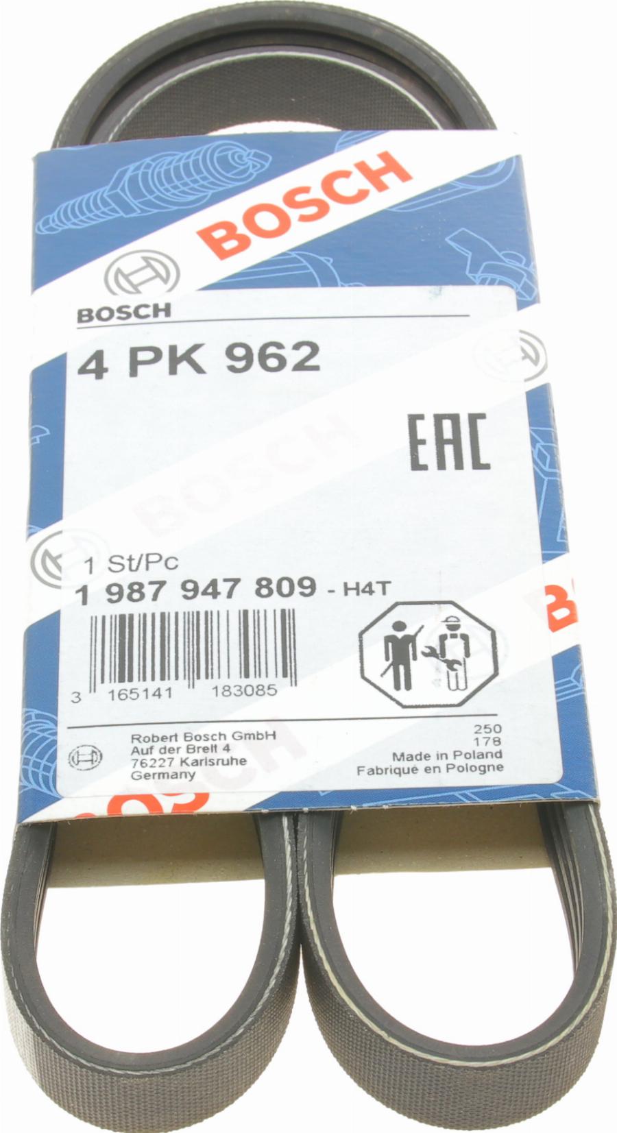 BOSCH 1 987 947 809 - V-Ribbed Belt autospares.lv