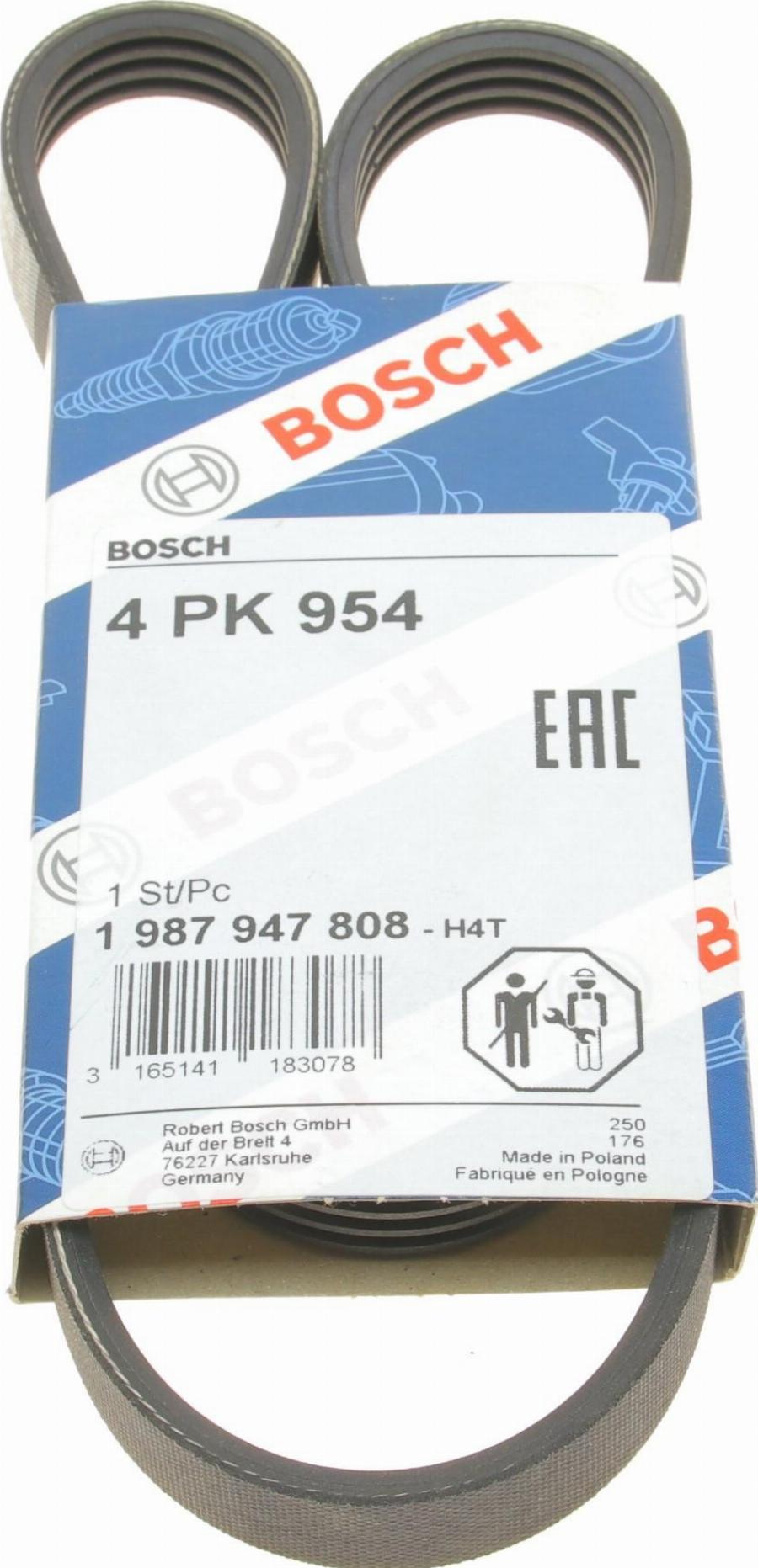 BOSCH 1 987 947 808 - V-Ribbed Belt autospares.lv