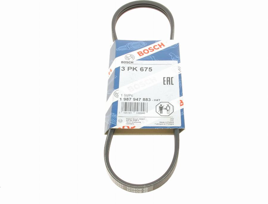 BOSCH 1 987 947 883 - V-Ribbed Belt autospares.lv