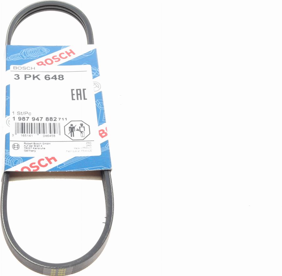 BOSCH 1 987 947 882 - V-Ribbed Belt autospares.lv