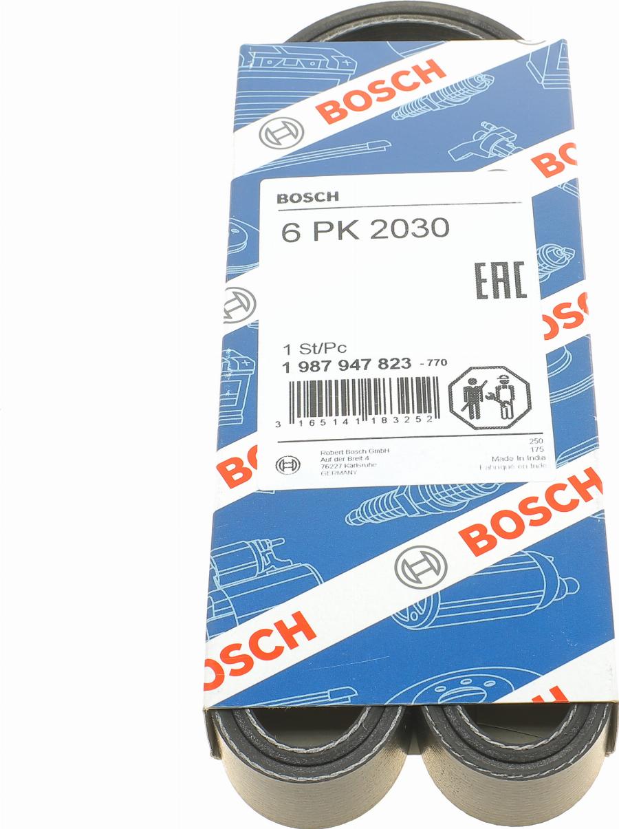 BOSCH 1 987 947 823 - V-Ribbed Belt autospares.lv