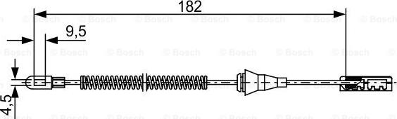 BOSCH 1 987 482 449 - Cable, parking brake autospares.lv