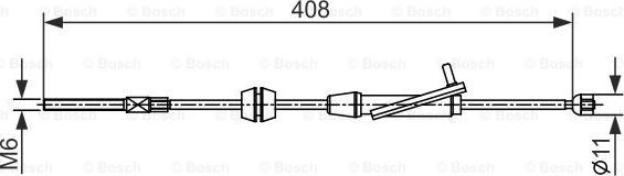 BOSCH 1 987 482 421 - Cable, parking brake autospares.lv