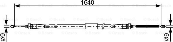 BOSCH 1 987 482 638 - Cable, parking brake autospares.lv