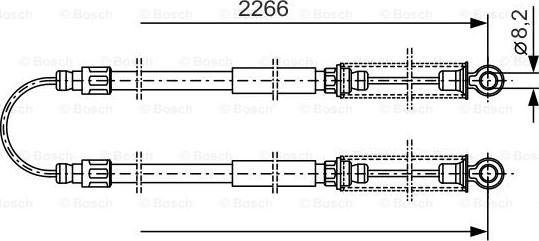 BOSCH 1 987 482 047 - Cable, parking brake autospares.lv