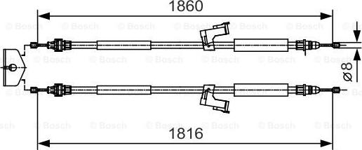 BOSCH 1 987 482 019 - Cable, parking brake autospares.lv