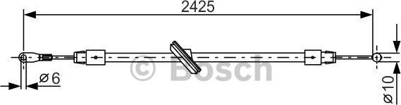 BOSCH 1 987 482 031 - Cable, parking brake autospares.lv