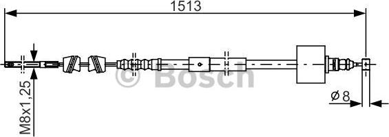 BOSCH 1 987 482 161 - Cable, parking brake autospares.lv