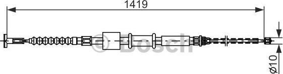 BOSCH 1 987 482 178 - Cable, parking brake autospares.lv