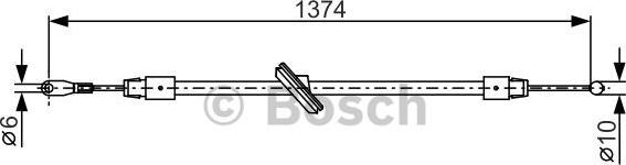 BOSCH 1 987 482 312 - Cable, parking brake autospares.lv