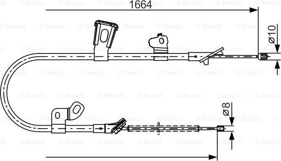 BOSCH 1 987 482 219 - Cable, parking brake autospares.lv