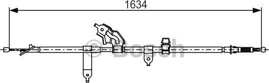 BOSCH 1 987 482 222 - Cable, parking brake autospares.lv