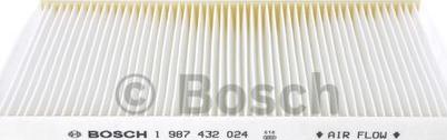 BOSCH 1 987 432 024 - Filter, interior air autospares.lv