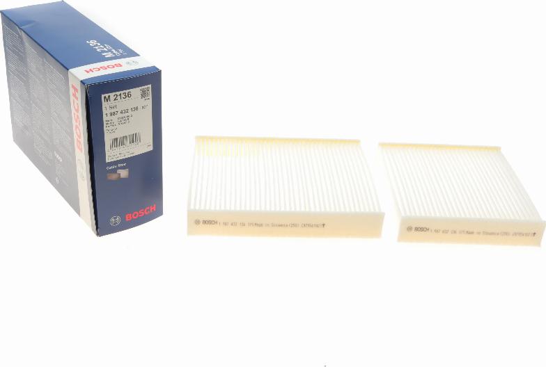 BOSCH 1 987 432 136 - Filter, interior air autospares.lv