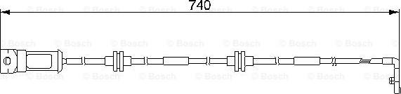 BOSCH 1 987 474 933 - Warning Contact, brake pad wear autospares.lv