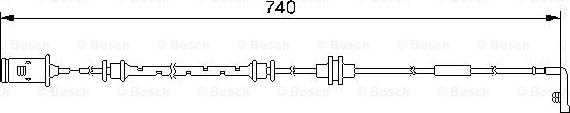 BOSCH 1 987 474 973 - Warning Contact, brake pad wear autospares.lv