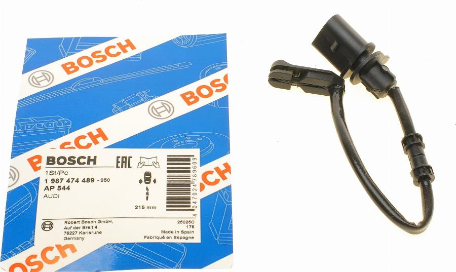 BOSCH 1 987 474 489 - Warning Contact, brake pad wear autospares.lv