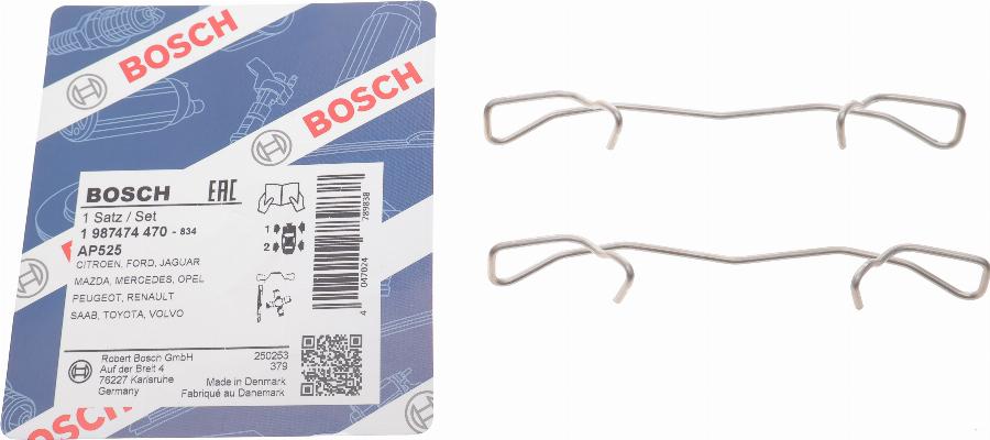 BOSCH 1 987 474 470 - Accessory Kit for disc brake Pads autospares.lv