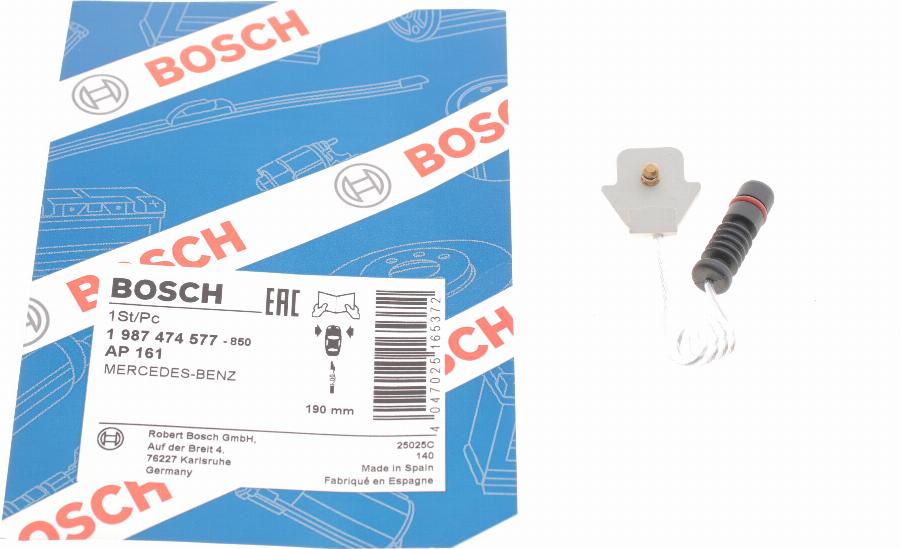 BOSCH 1 987 474 577 - Warning Contact, brake pad wear autospares.lv