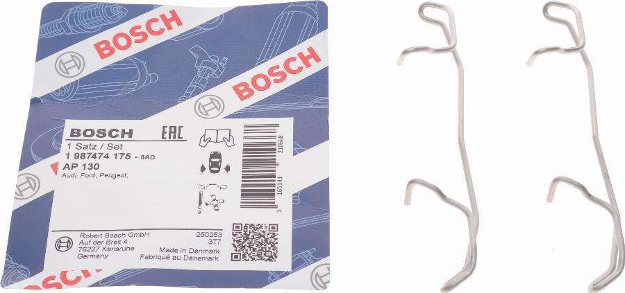 BOSCH 1 987 474 175 - Accessory Kit for disc brake Pads autospares.lv