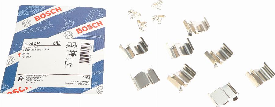 BOSCH 1 987 474 351 - Accessory Kit for disc brake Pads autospares.lv