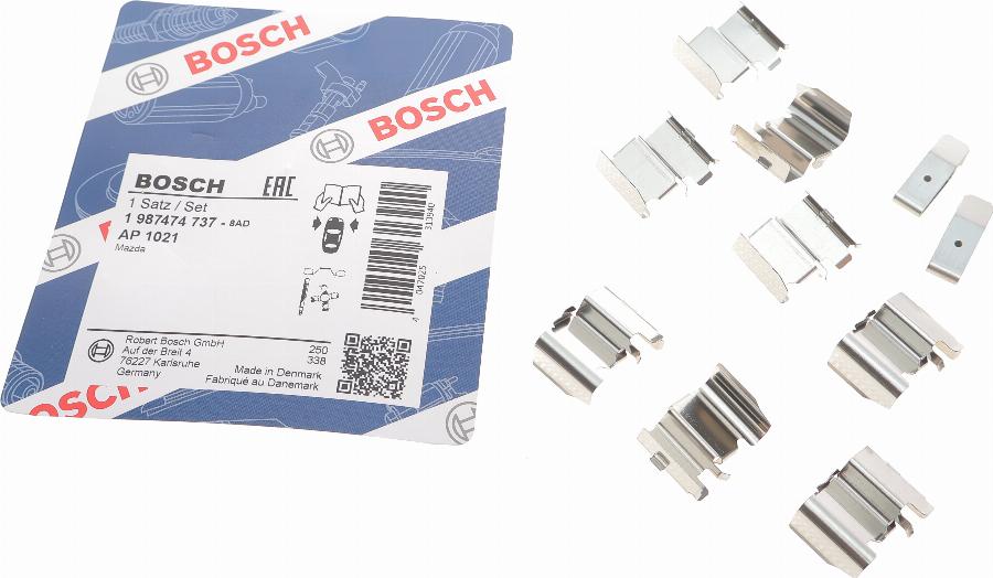 BOSCH 1 987 474 737 - Accessory Kit for disc brake Pads autospares.lv