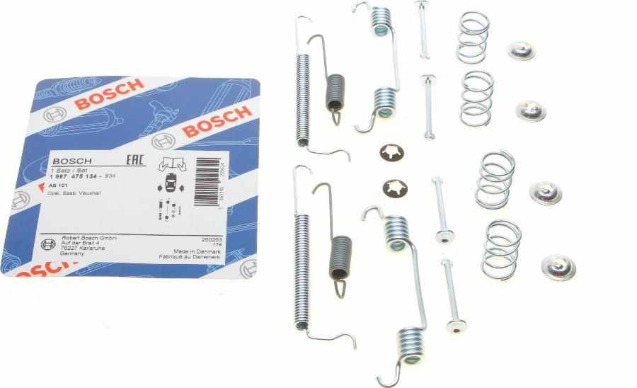 BOSCH 1 987 475 134 - Accessory Kit, brake shoes autospares.lv