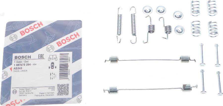 BOSCH 1 987 475 294 - Accessory Kit, brake shoes autospares.lv