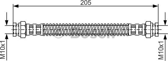 BOSCH 1 987 476 686 - Brake Hose autospares.lv