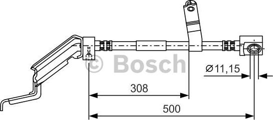 BOSCH 1 987 476 866 - Brake Hose autospares.lv