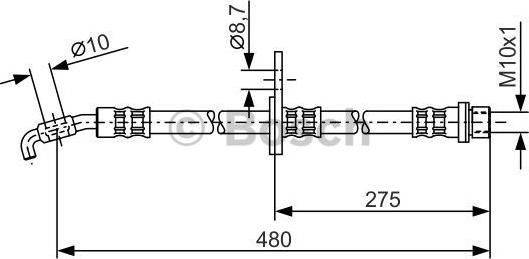 BOSCH 1 987 476 758 - Brake Hose autospares.lv