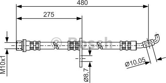 BOSCH 1 987 476 757 - Brake Hose autospares.lv