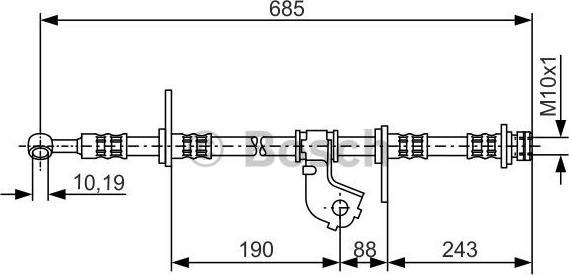 BOSCH 1 987 476 735 - Brake Hose autospares.lv