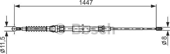 BOSCH 1 987 477 957 - Cable, parking brake autospares.lv