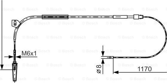 BOSCH 1 987 477 961 - Cable, parking brake autospares.lv