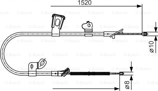 BOSCH 1 987 477 918 - Cable, parking brake autospares.lv