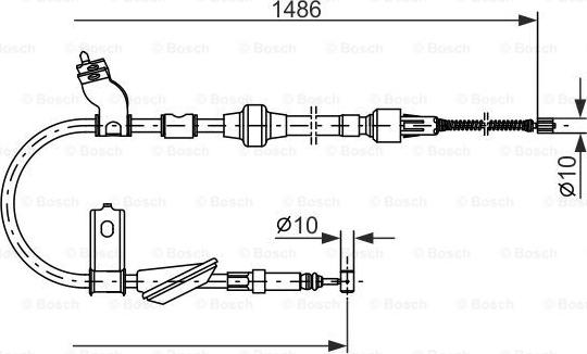 BOSCH 1 987 477 512 - Cable, parking brake autospares.lv