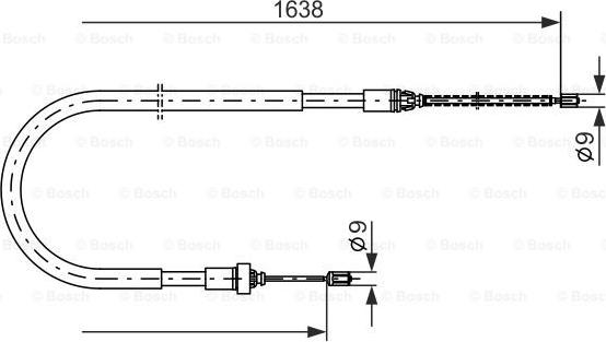 BOSCH 1 987 477 586 - Cable, parking brake autospares.lv