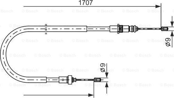 BOSCH 1 987 477 587 - Cable, parking brake autospares.lv