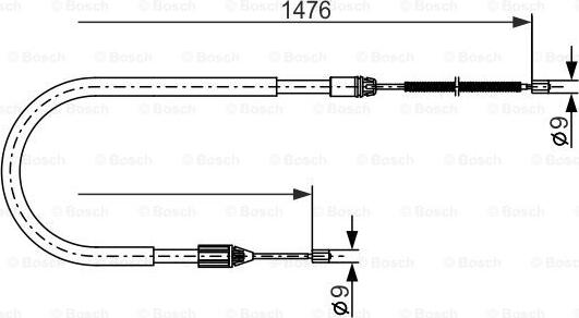 BOSCH 1 987 477 639 - Cable, parking brake autospares.lv