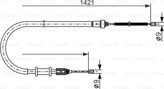 BOSCH 1 987 477 633 - Cable, parking brake autospares.lv