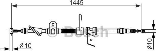 BOSCH 1 987 477 624 - Cable, parking brake autospares.lv