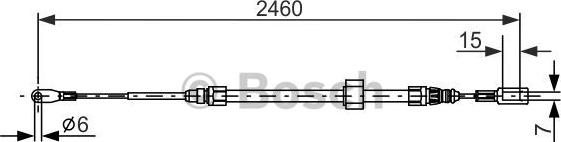 BOSCH 1 987 477 855 - Cable, parking brake autospares.lv