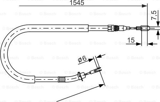 BOSCH 1 987 477 857 - Cable, parking brake autospares.lv