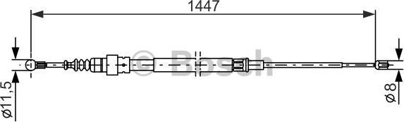 BOSCH 1 987 477 802 - Cable, parking brake autospares.lv