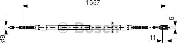 BOSCH 1 987 477 881 - Cable, parking brake autospares.lv