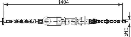 BOSCH 1 987 477 825 - Cable, parking brake autospares.lv