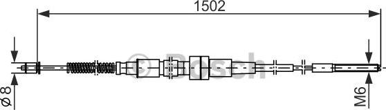 BOSCH 1 987 477 214 - Cable, parking brake autospares.lv