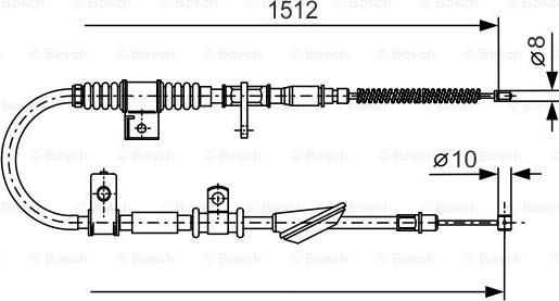 BOSCH 1 987 477 742 - Cable, parking brake autospares.lv